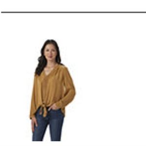 Lola P mineral wash tie front top